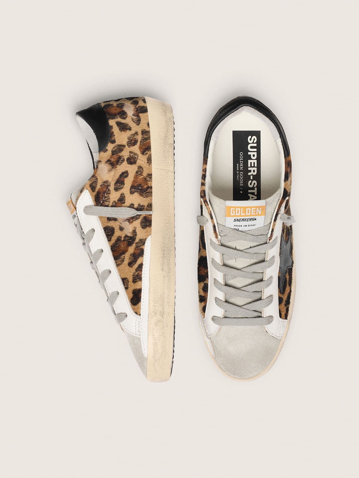 Super-Star in leopard print leather