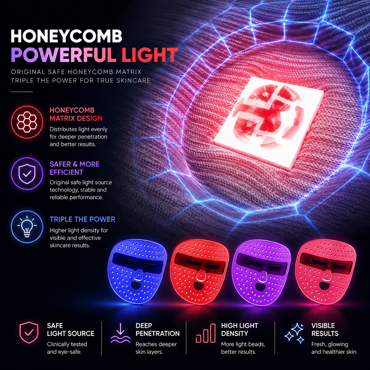 LED Red Light Therapy Mask | Anti Aging & Collagen Boosting
