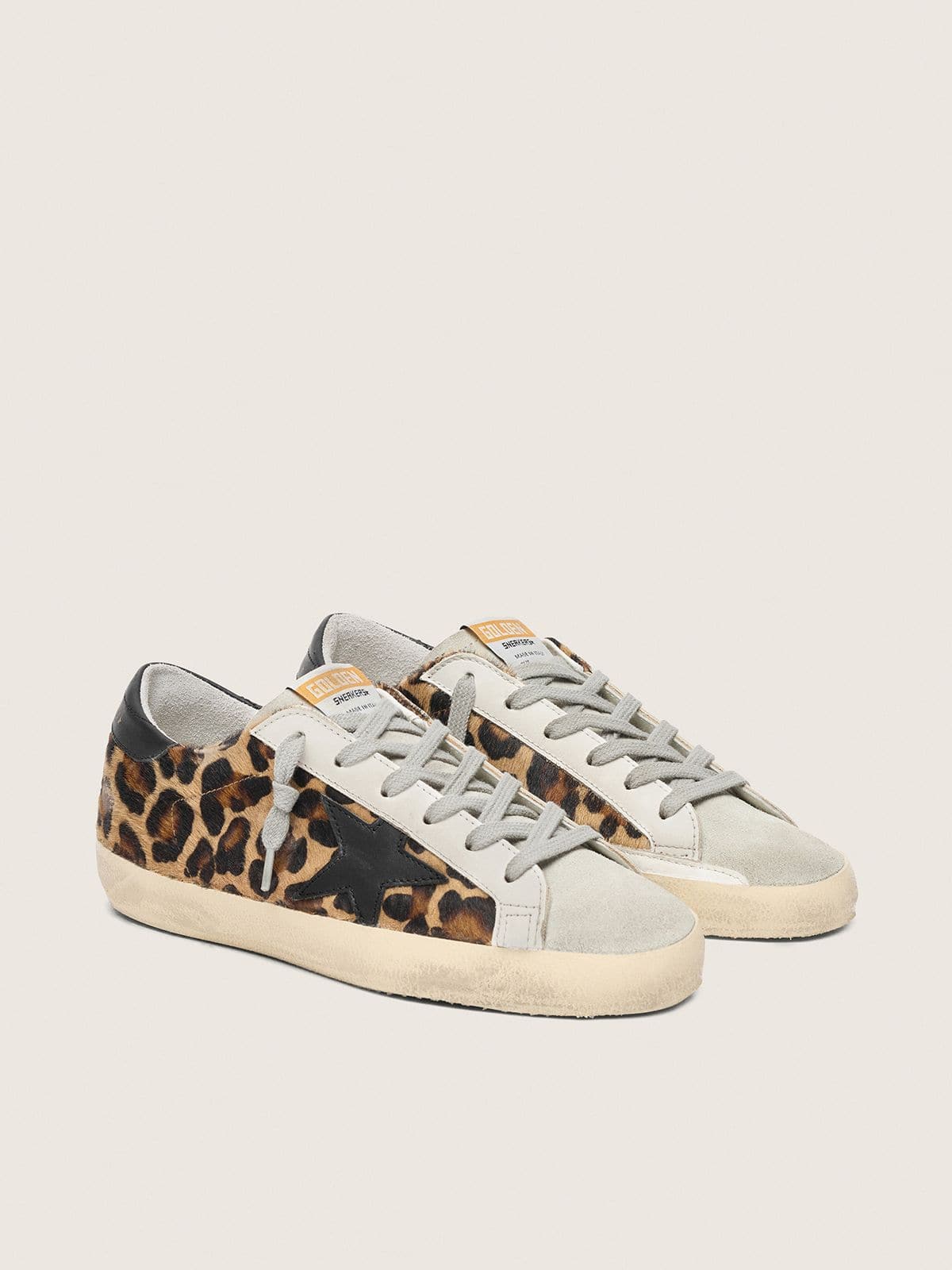 Super-Star in leopard print leather