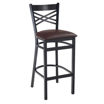 Double Cross 699 Black Commercial Bar Stool