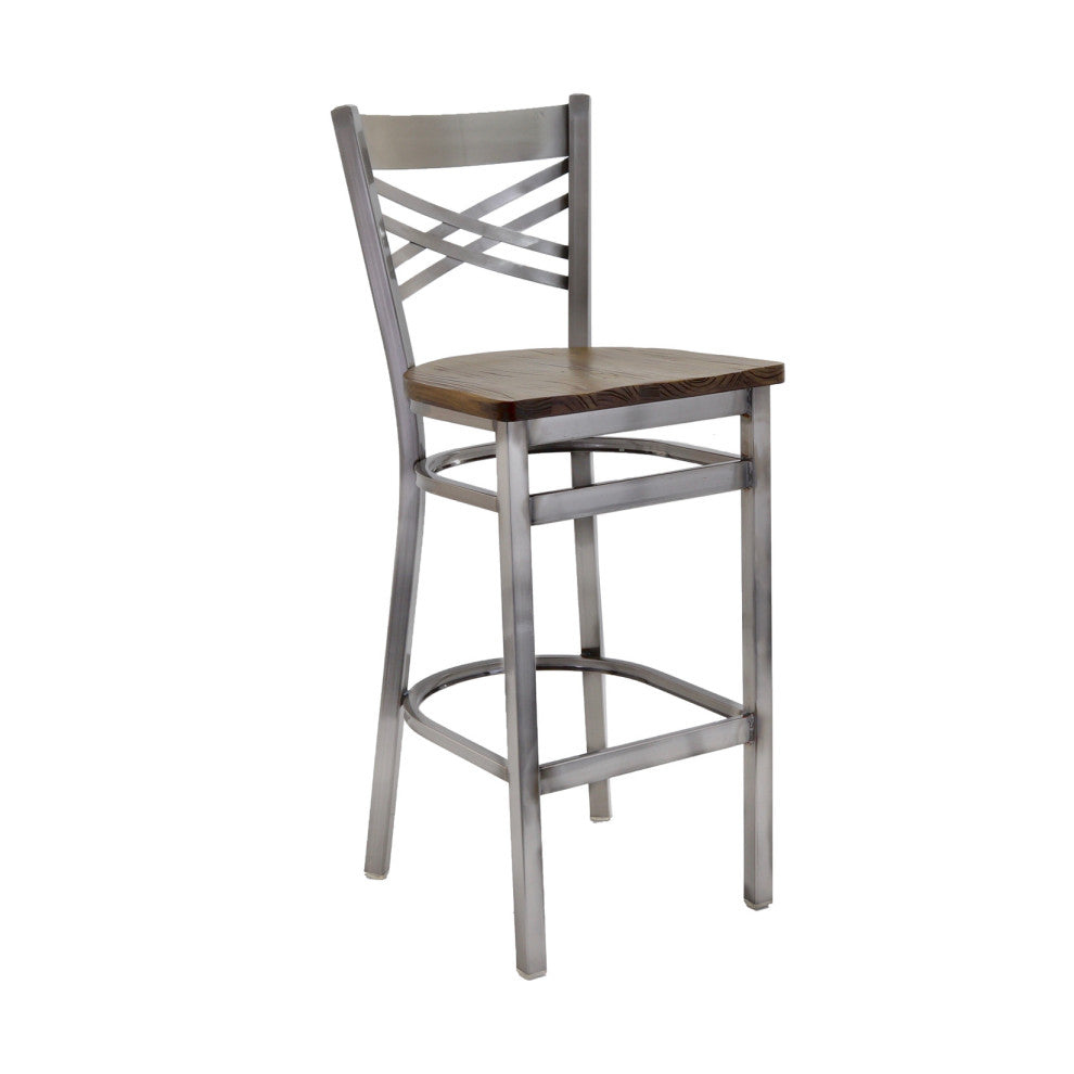 Double Cross 699 Distressed Commercial Bar Stool